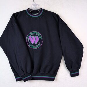 VTG Wimbledon The Championships Crew Neck Sweatshirt Size Small Blue 80s